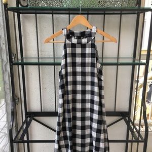 NWOT Velvet Heart Black and White Gingham Dress
